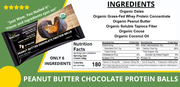 Organic Peanut Butter Chocolate Balls - 9 Pack