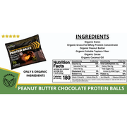 Organic Peanut Butter Chocolate Balls - 16 Pouches